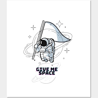 Funny T-shirts, mugs,  throw pillow,  art,  give me space Posters and Art